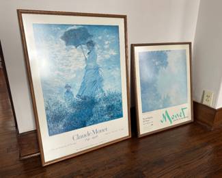 Vintage Art Institute of Chicago Monet Framed Posters.