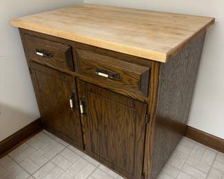 Rolling Butcher Block