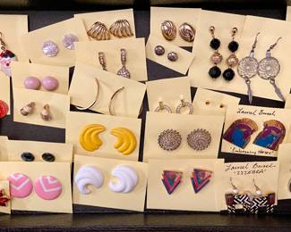 Earrings: Laurel Burch, vintage Monet, Napier… 