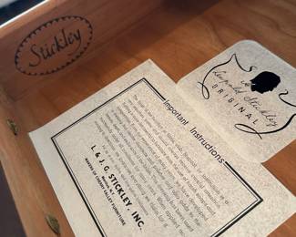 Vintage Accent/Sofa Table with Matching Stools by Stickley Inc.