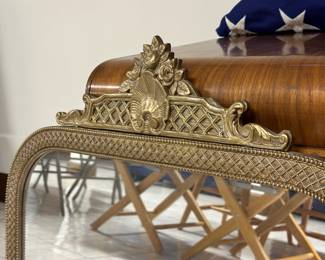 Antique Ornate Wood Carved Mirror.