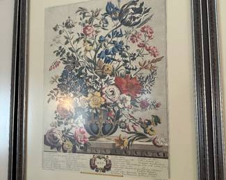 Framed Floral Artwork.