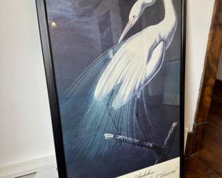 Vintage Art Institute of Chicago John James Audubon Framed Poster.