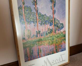Vintage Art Institute of Chicago Monet Framed Poster.
