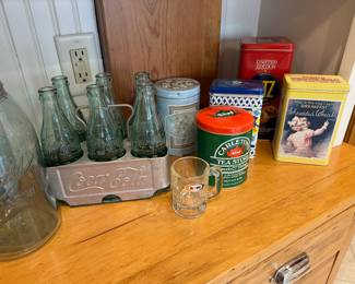 Nostalgic tins and glassware