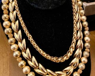 Chunky necklaces, vintage Napier