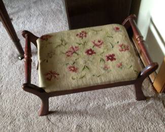 Needlepoint foot stool $60