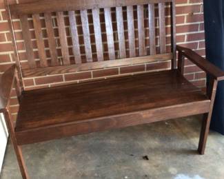 wood bench $75.