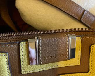 Tignanelli Yellow Pebble Leather Handbag