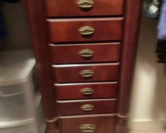Cherry Wood Jewelry Armoire