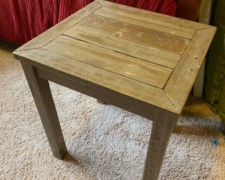 Rustic Wood End Table