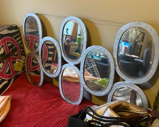 Modern Oval Cluster Mirror