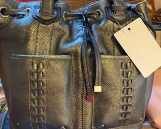 Tignanello Gray Metallic Hand Bag