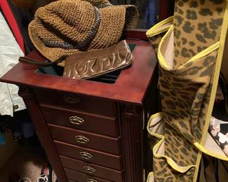 Cherry Wood Jewelry Armoire