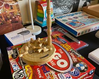 The Logo Board Game, Mini Bowling Wood Desktop Tabletop Bowling