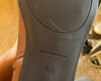 Isaac Mizrahi Tan Leather Riding Boots - 8.5 M