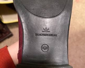 Isaac MizrahiAbby Bordeaux Burgundy Leather Riding Boots -8.5M