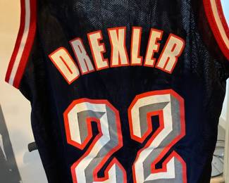 1990s Champion NBA Houston Rockets Clyde Drexler # 22 Jersey