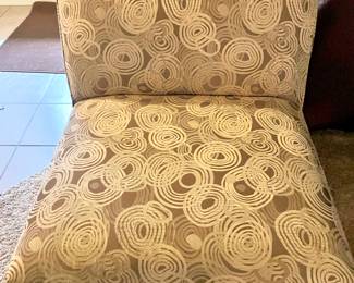 Art Deco Circular Upholstery Accent Chair