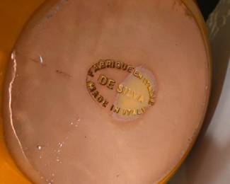 De Silva Yellow Terracotta Large Stock Pot 