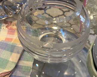 large round glass bowl