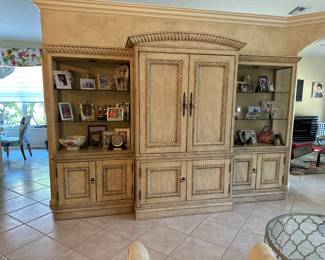 entertainment center comes in three pieces $200 for all