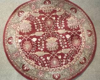 Round Wool Accent Rug