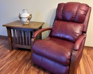Leather LAZBOY Recliner Table