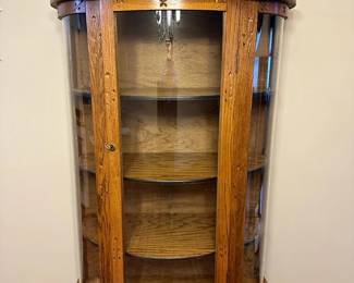 Vintage Oak Curio Cabinet