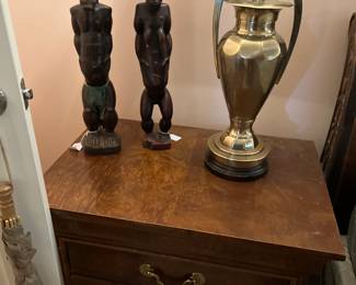 We have two end tables, and two of these fabulous brass vintage, signed lamps

