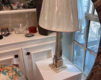If you’re not familiar with this marble, it is absolutely stunning. It’s variegated with greens and brown and white.