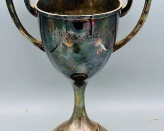 Antique Poole Silver Trophy 1908 with Lovely Patina
