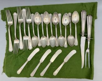 Sterling Silver Shreve, Crump, & Low Carving Set And Cutlery
