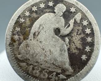 1854 Seated Liberty Half Dime
