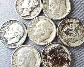 (7) Silver Dimes 1943 - 1964
