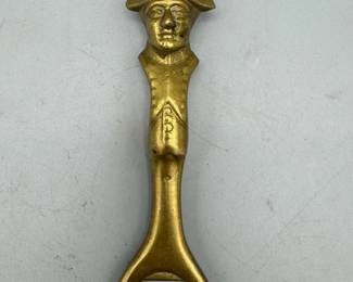 Vintage Brass Napoleon Bottle Opener
