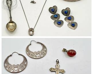 Solid Copper Cuff, Sterling Silver Jewelry, Cross, 925 Spoon
