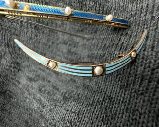 (2) Antique Gold Filled Pins
