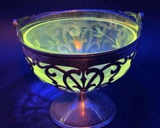 UV-Reactive Antique Glass Basket
