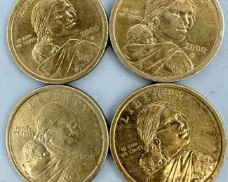 (4) Sacagawea Dollar Coins

