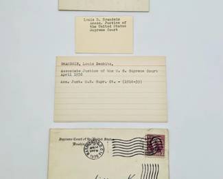 1936 Autograph: Supreme Court Justice Louis D. Brandeis
