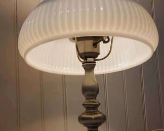 Linderwriters Labatories Portable Milk Glass Lamp
