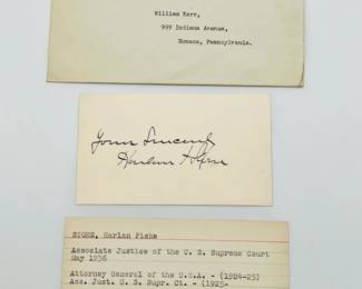 1936 Autograph: Supreme Court Justice Harlan F. Stone
