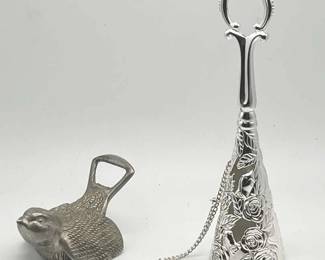 (2) Bottle Openers: Swallow & Tussie Mussie
