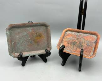 (2) Tiffany & Co Stackable Copper Trays
