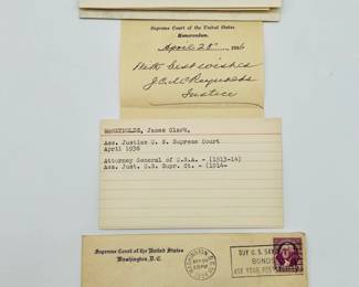 1936 Autograph: Supreme Court Justice James C. McReynolds
