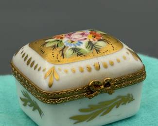 Vintage French Hand-Painted Limoges Box
