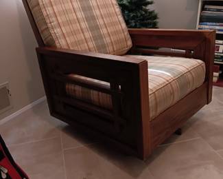 Mid Century Modern swivel rocking chair 