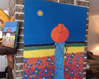 Oil on canvas Artists M. Rodriguez, Small painting Artists  Adony (2003) 