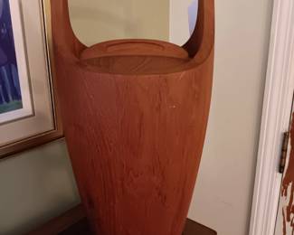 Mid Century Modern teak ice bucket 